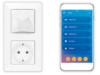 Schaltermaterial bedienen mit der Home + Control App